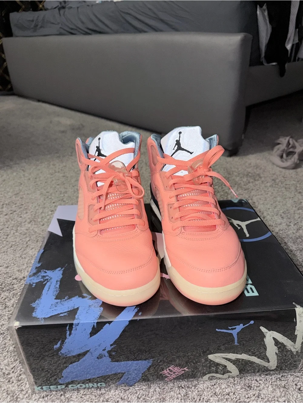 Mens Pink High-Top Athletic Sneakers